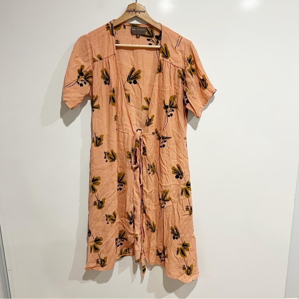 Bel Kazan Floral Wrap Mini Dress